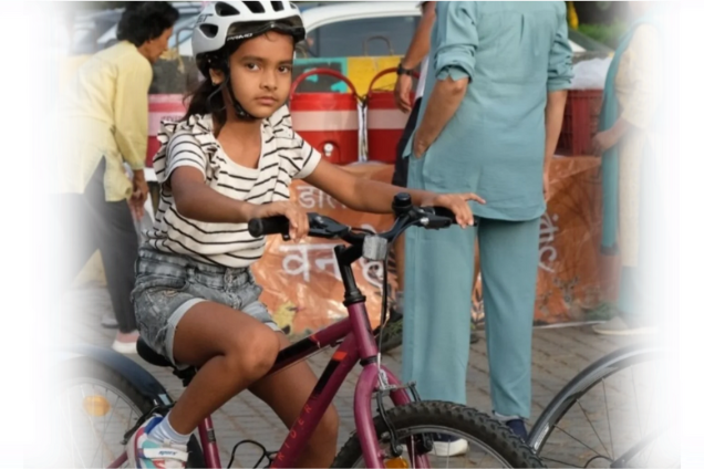 Young Bhavya with nature